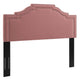 Modway Lucia Performance Velvet Headboard with Nailhead Detail Full/Queen Dusty Rose MDY-MOD-6312-DUS