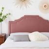 Modway Lucia Performance Velvet Headboard with Nailhead Detail Full/Queen Dusty Rose MDY-MOD-6312-DUS
