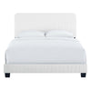 Celine Channel Tufted Performance Velvet Queen Bed by Modway| White