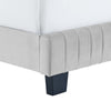 Modway Celine Channel Tufted Performance Velvet Full Bed in Light Gray MDY-MOD-6331-LGR