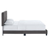 Celine Channel Tufted Performance Velvet Twin Platform Bed by Modway| Gray