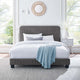 Celine Channel Tufted Performance Velvet Twin Platform Bed by Modway| Gray