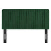 Modway Milenna Channel Tufted Performance Velvet Twin Headboard in Emerald MDY-MOD-6337-EME