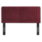Milenna Channel Tufted Performance Velvet Twin Headboard  - No Shipping Charges