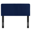 Modway Milenna Channel Tufted Performance Velvet Twin Headboard in Navy MDY-MOD-6337-NAV