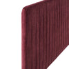 Modway Milenna Channel Tufted Performance Velvet Full/Queen Headboard in Maroon MDY-MOD-6339-MAR