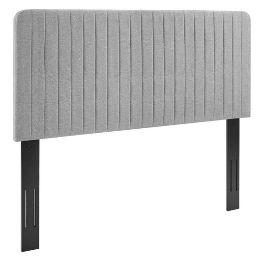 Milenna Channel Tufted Upholstered Fabric King/California King Headboard  - No Shipping Charges
