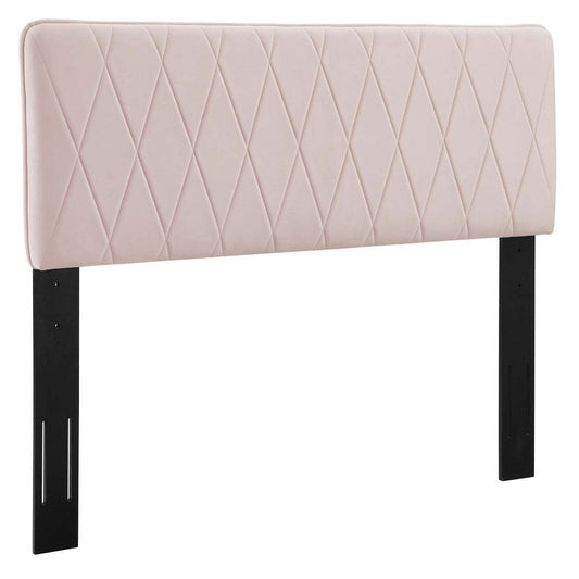 Modway Leila Performance Velvet Headboard, King/Califronia King, Pink