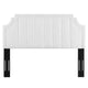 Modway Alyona Channel Tufted Performance Velvet Full/Queen Headboard in White MDY-MOD-6347-WHI