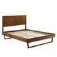 Modway Alana Wood Queen Platform Bed in Walnut with Angular Frame MDY-MOD-6378-WAL