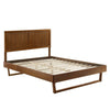 Modway Alana Wood Queen Platform Bed in Walnut with Angular Frame MDY-MOD-6378-WAL