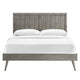 Alana Wood Queen Platform Bed With Splayed Legs by Modway| Gray