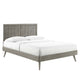 Alana Wood Queen Platform Bed With Splayed Legs by Modway| Gray