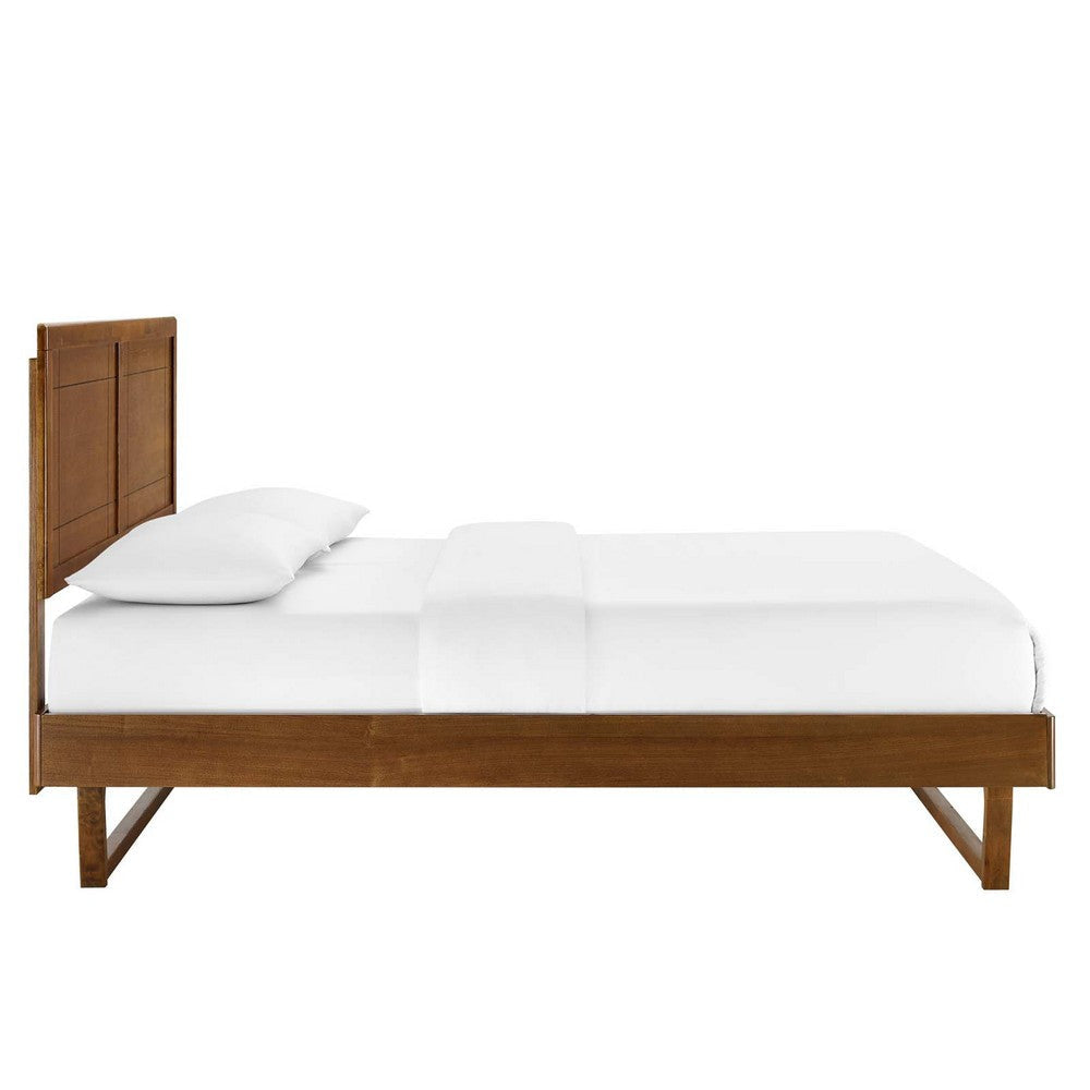 Modway Marlee Wood Queen Platform Bed in Walnut with Angular Frame MDY-MOD-6381-WAL