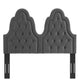 Augustine Tufted Performance Velvet Twin Headboard by Modway| Brown