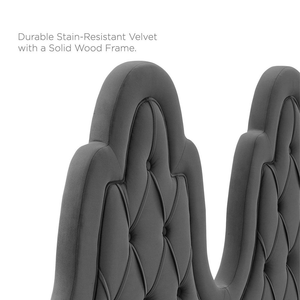 Augustine Tufted Performance Velvet Twin Headboard by Modway| Brown