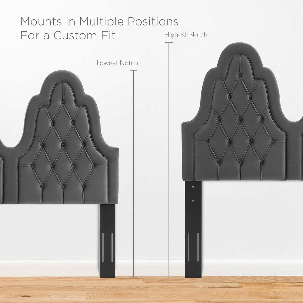 Augustine Tufted Performance Velvet Twin Headboard by Modway| Brown