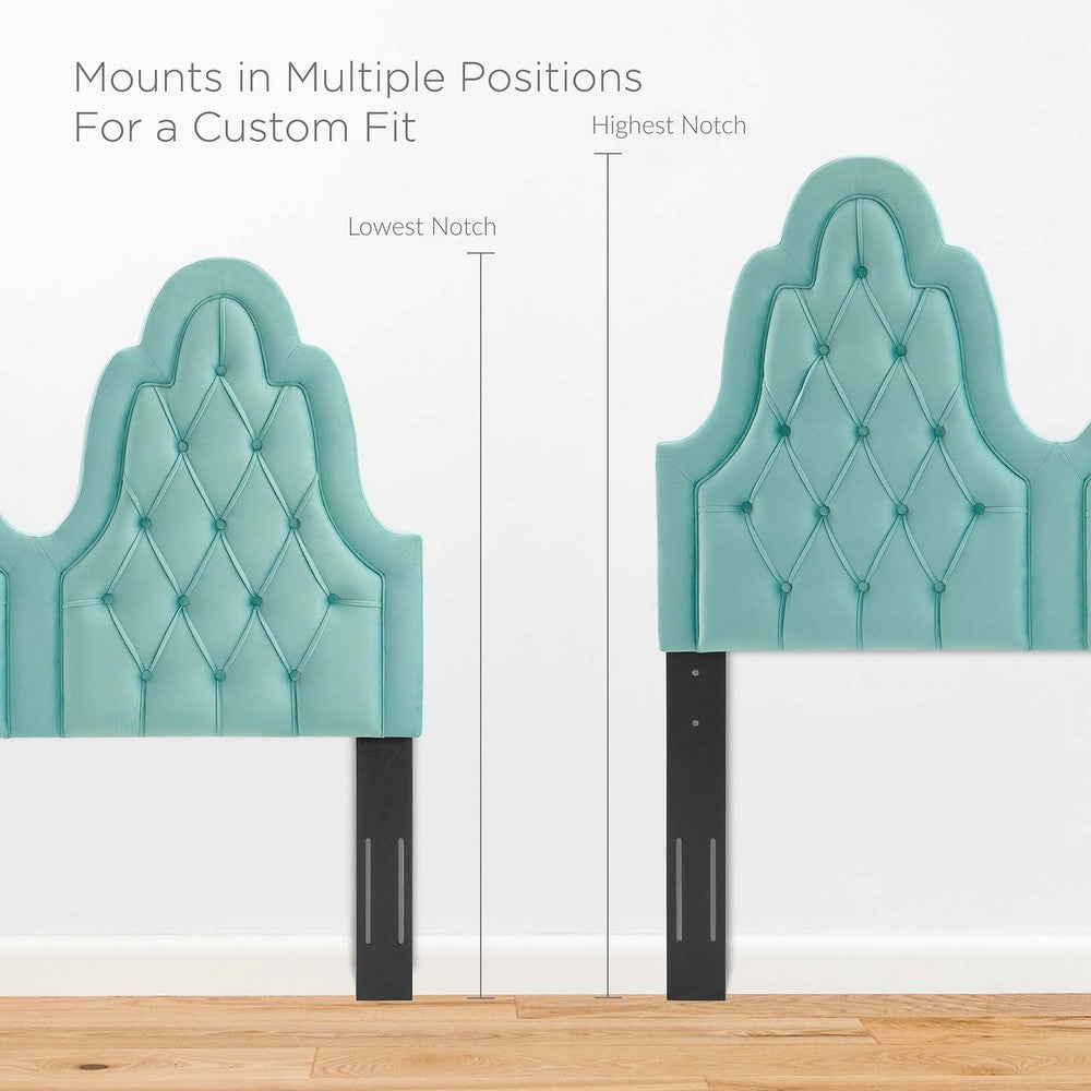 Augustine Tufted Performance Velvet Twin Headboard by Modway| Green