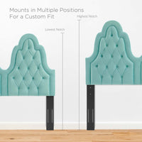 Augustine Tufted Performance Velvet Twin Headboard by Modway| Green