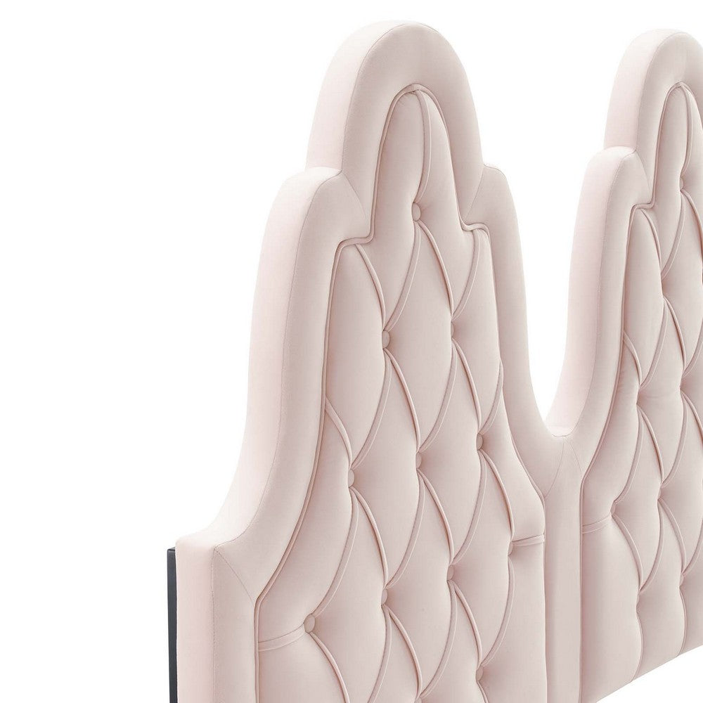 Augustine Tufted Performance Velvet Twin Headboard by Modway| Red