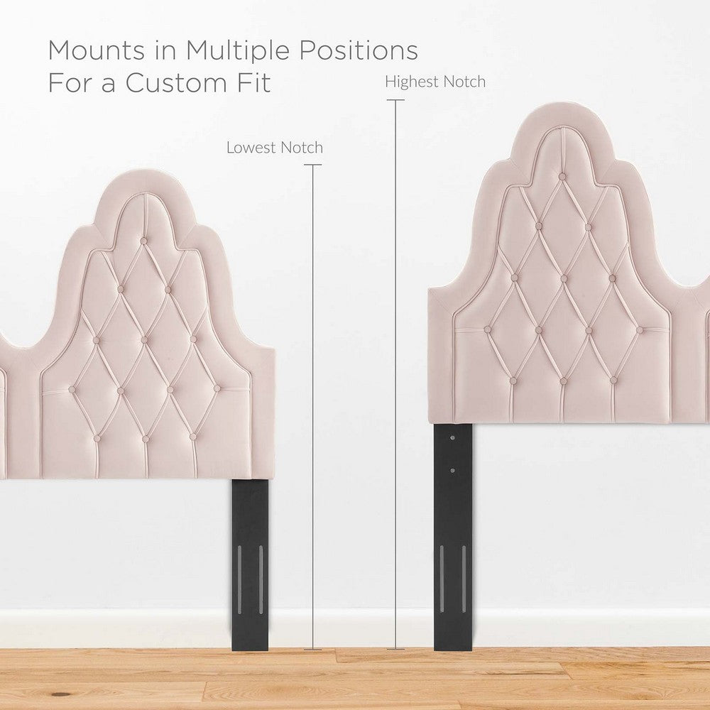 Augustine Tufted Performance Velvet Twin Headboard by Modway| Red