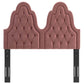 Modway Augustine Tufted Performance Velvet Headboard King/California King Dusty Rose MDY-MOD-6415-DUS