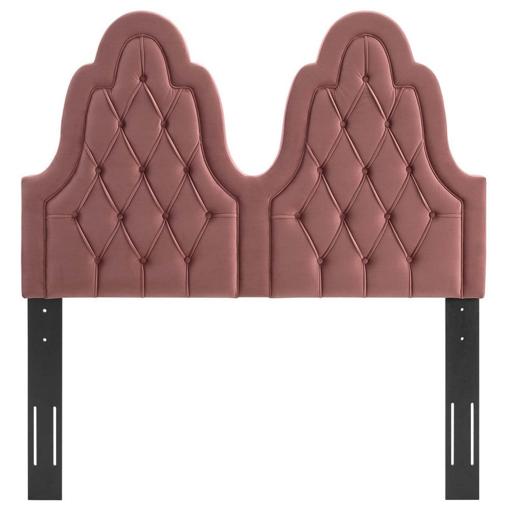 Modway Augustine Tufted Performance Velvet Headboard King/California King Dusty Rose MDY-MOD-6415-DUS