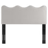 Modway Athena Performance Velvet Full/Queen Headboard in Light Gray