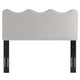 Modway Athena Performance Velvet Full/Queen Headboard in Light Gray