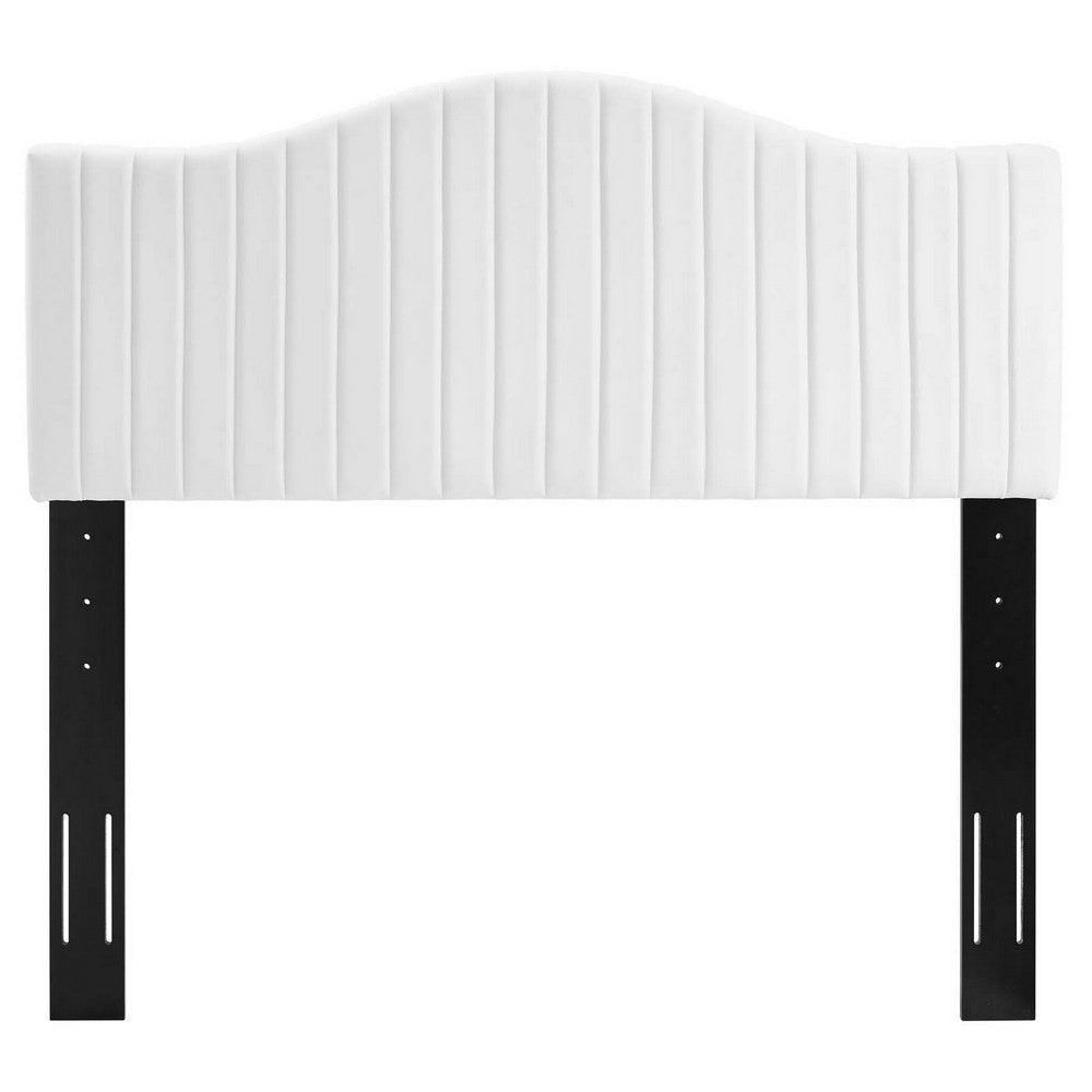 Modway Brielle Channel Tufted Performance Velvet Headboard King/California King White MDY-MOD-6560-WHI