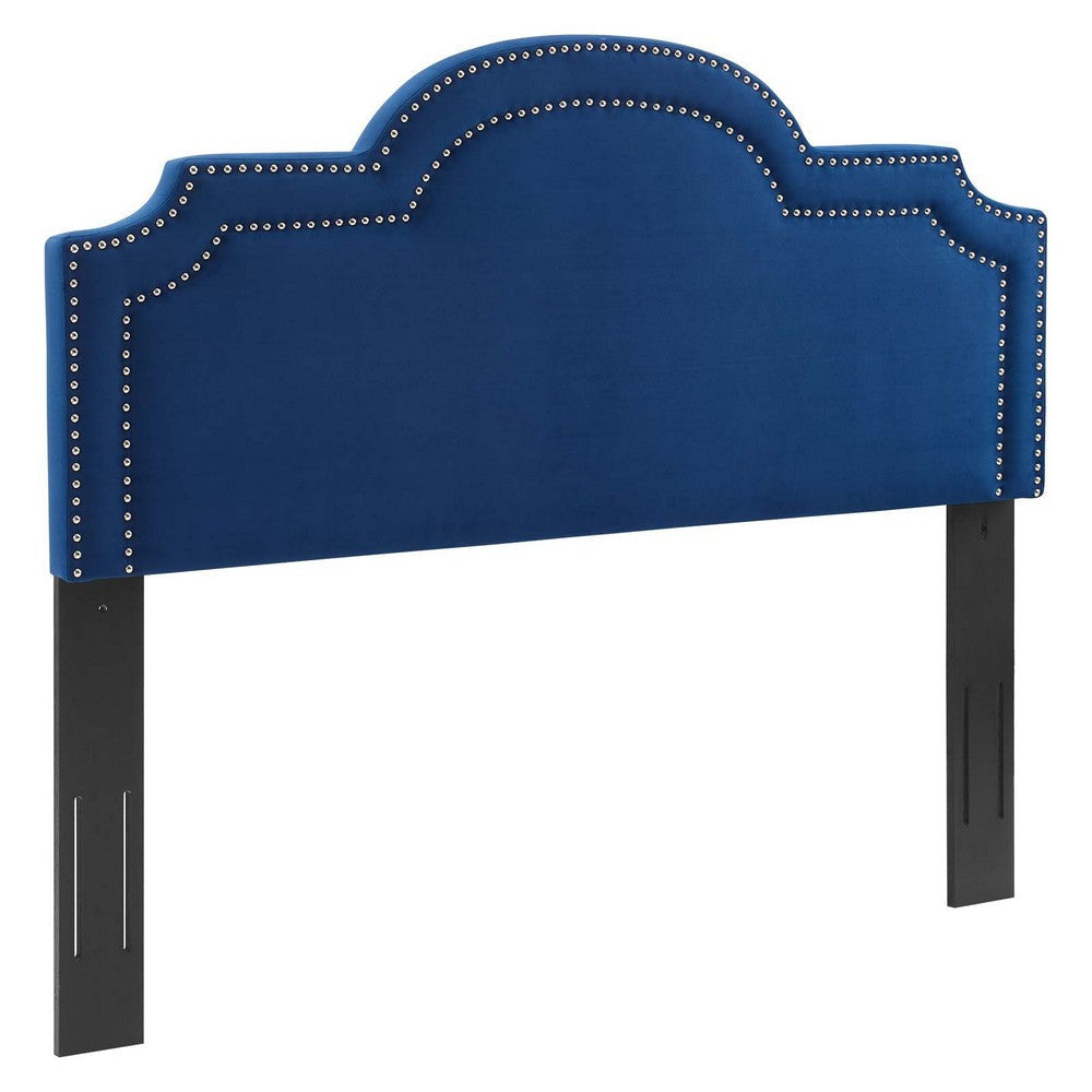 Modway Belinda Performance Velvet Twin Headboard with Navy Finish MOD-6568-NAV