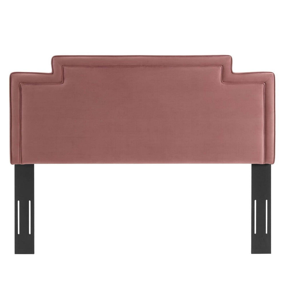 Modway Transfix Performance Velvet Full Headboard in Dusty Rose Queen (U.S. Standard) MDY-MOD-6575-DUS