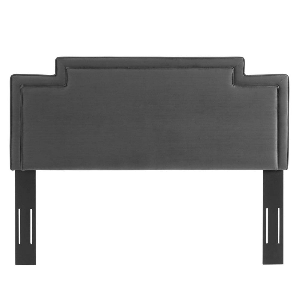Modway Transfix Performance Velvet California Headboard in Charcoal King (U.S. Standard) MDY-MOD-6576-CHA