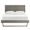 Alana Wood Full Platform Bed With Angular Frame by Modway| Gray