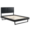 Modway Alana Wood King Platform Bed in Black with Angular Frame MDY-MOD-6617-BLK