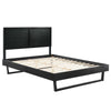 Modway Marlee Wood King Platform Bed in Black with Angular Frame MDY-MOD-6626-BLK