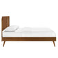 Modway Marlee Wood Full Platform Bed in Walnut with Splayed Legs Double MDY-MOD-6628-WAL