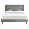 Marlee Wood Twin Platform Bed With Splayed Legs by Modway| Gray