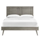 Marlee Wood Twin Platform Bed With Splayed Legs by Modway| Gray