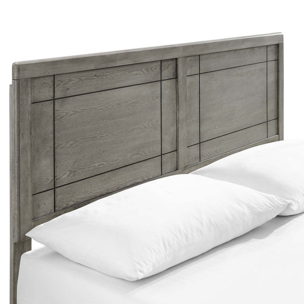 Marlee Wood Twin Platform Bed With Splayed Legs by Modway| Gray