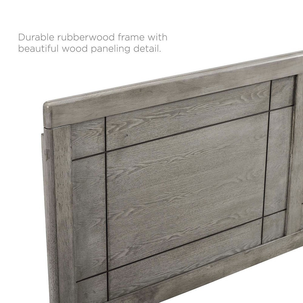 Marlee Wood Twin Platform Bed With Splayed Legs by Modway| Gray