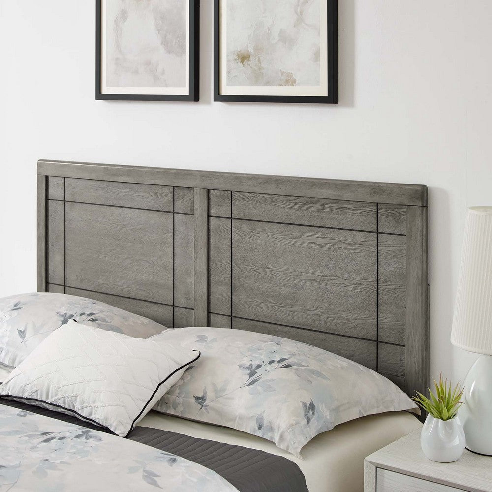 Marlee Wood Twin Platform Bed With Splayed Legs by Modway| Gray