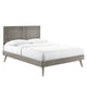 Marlee Wood Twin Platform Bed With Splayed Legs by Modway| Gray