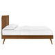 Modway Marlee Wood Twin Platform Bed in Walnut with Splayed Legs Single MDY-MOD-6630-WAL
