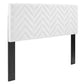 Modway MOD-6659-WHI Mercy Chevron Tufted Performance Velvet Full/Queen Headboard, White