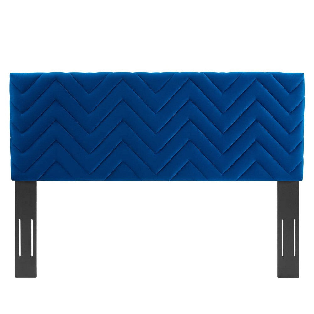 Mercy Chevron Tufted Performance Velvet King/California King Headboard - No Shipping Charges