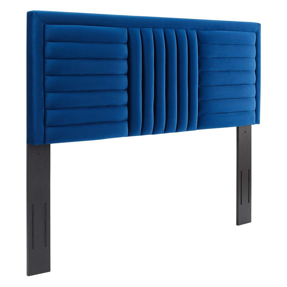 Believe Channel Tufted Performance Velvet King/California King Headboard - No Shipping Charges