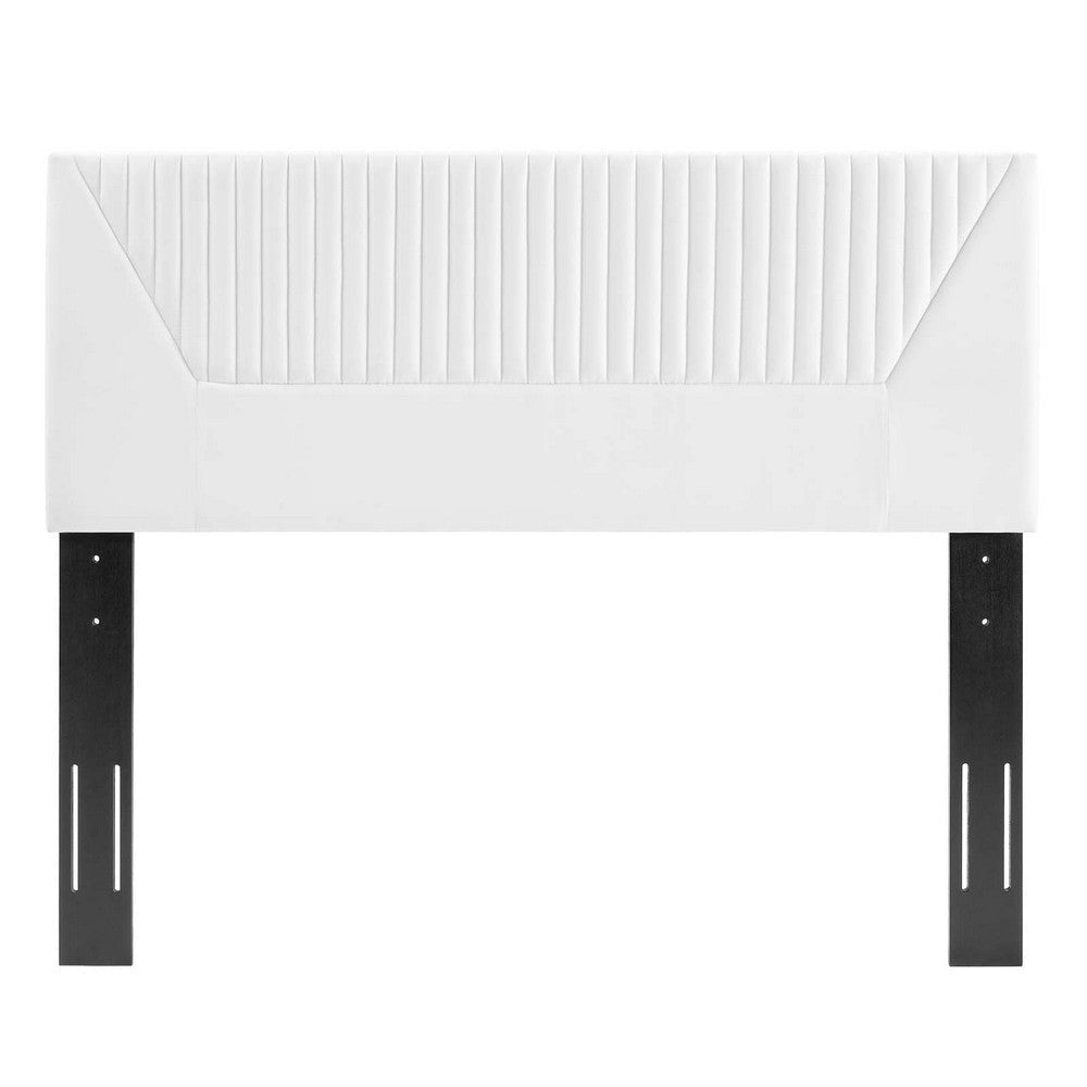 Modway MOD-6669-WHI Patience Channel Tufted Performance Velvet King/California King Headboard White MDY-MOD-6669-WHI