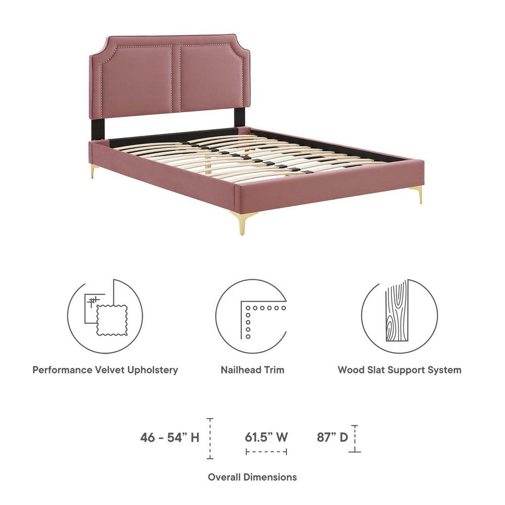 Modway Novi Platform Twin Dusty Rose MDY-MOD-6788-DUS