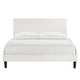 Modway MOD-6997-WHI Leah Chevron Tufted Performance Velvet Full Platform Bed White MDY-MOD-6997-WHI